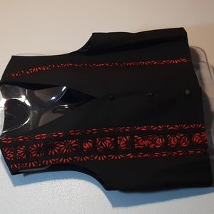 ON SALE, CLOSET CLEARANCE...Black & red vest.